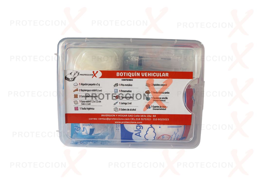 BOTIQUIN VEHICULAR Y MOTO EN CAJA